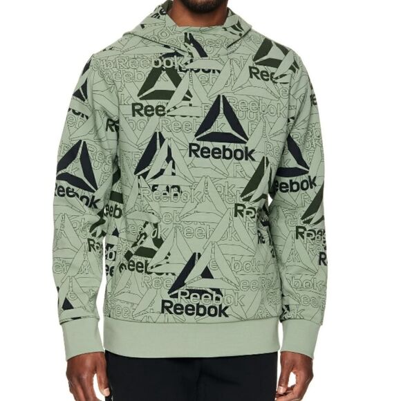 Reebok Men's Unwind Hoodie Green and Black Sizes XL and 2XL - Picture 1 of 6